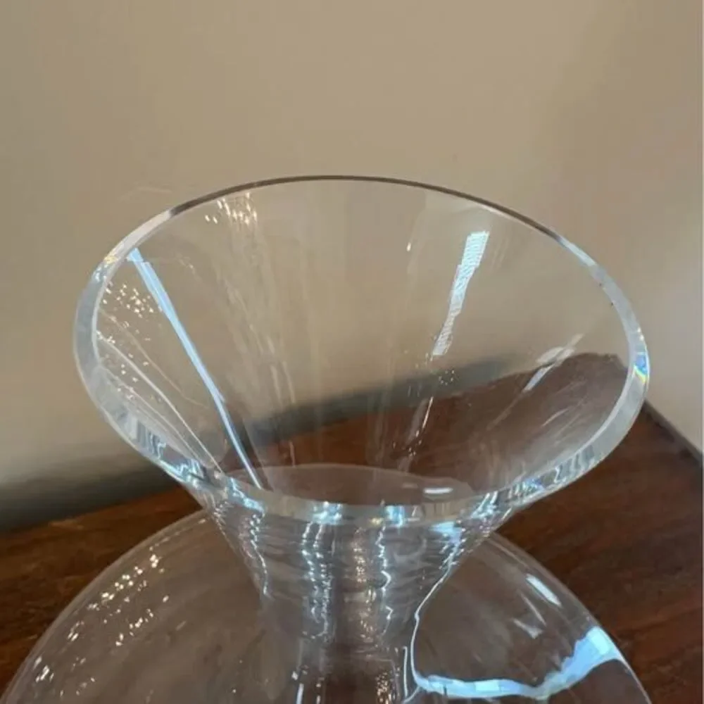 Denizli Handmade Wine Decanter Clear Glass Made in Turkey Carafe MCM
